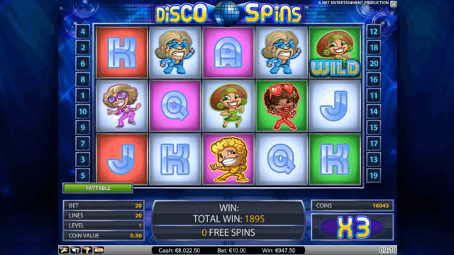Игровой интерфейс Disco Spins 7