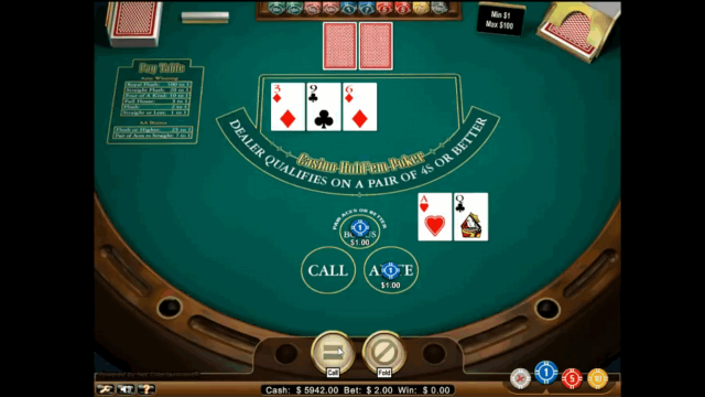 Бонусная игра Casino Hold'em Poker 6