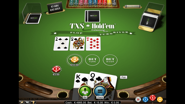 Игровой интерфейс TXS Hold'em Pro Series 5