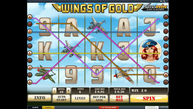 Игровой интерфейс Wings Of Gold 7