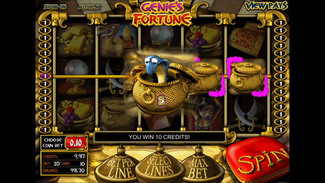 Игровой интерфейс Genie's Fortune 2