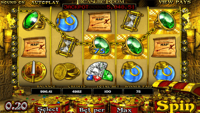 Игровой интерфейс Treasure Room 7