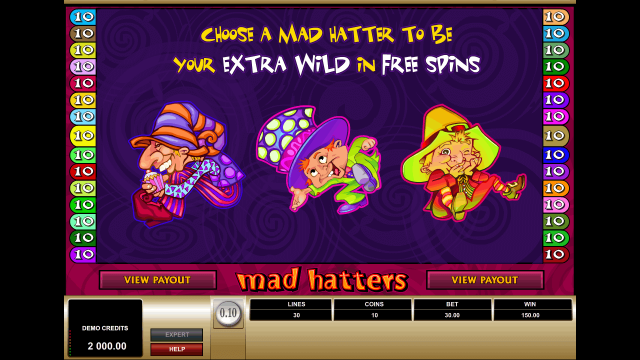 Игровой интерфейс Mad Hatters 1