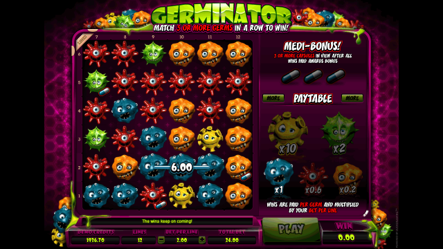Характеристики слота Germinator 9
